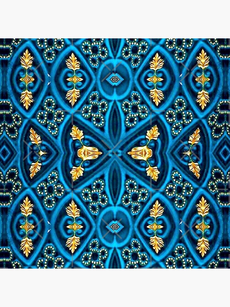 Asian Style Pattern Blue and Gold by mar73