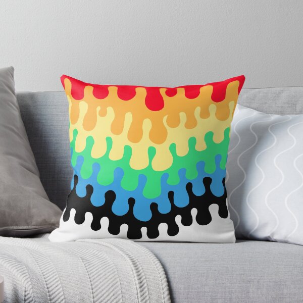 Drippy Art Throw Pillow
