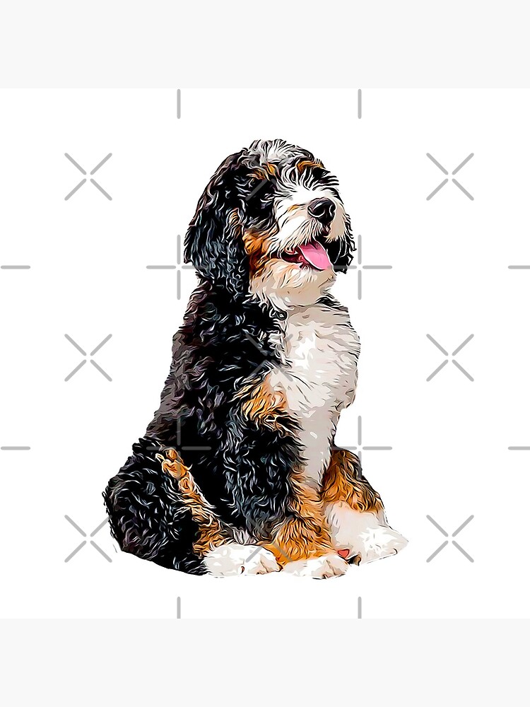 Thumbnail 5 of 5, Coasters (Set of 4), Bernedoodle Cute Puppy Dog designed and sold by Elarex.