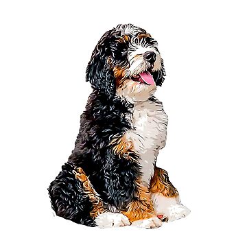 Artwork thumbnail, Bernedoodle Cute Puppy Dog by Elarex
