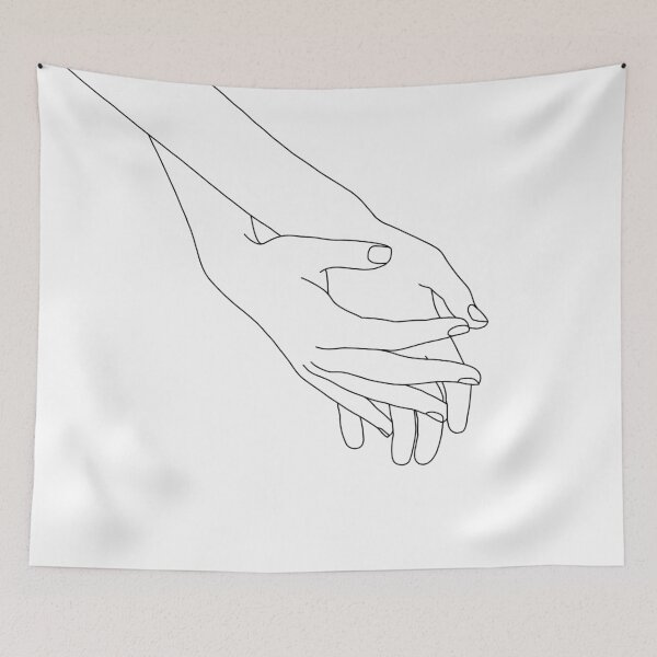 Item preview, Hands line drawing illustration - Kathy designed and sold by TheColourStudy.