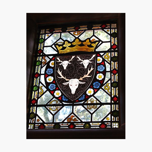 Stained Glass Window - Holker Hall Photographic Print