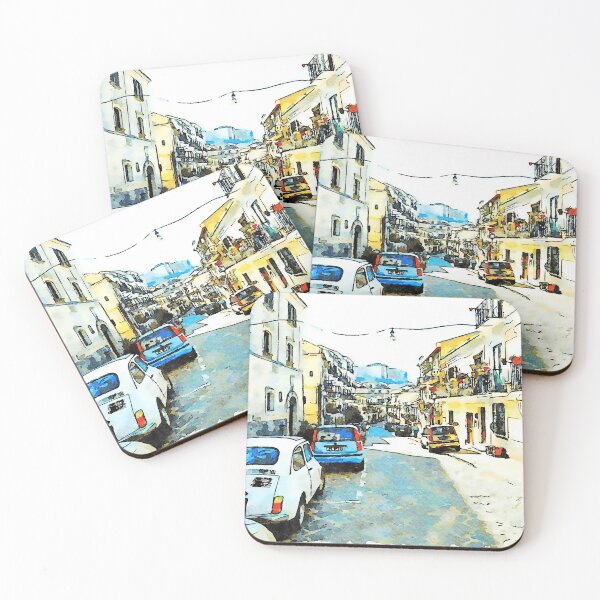 Item preview, Pizzo Calabro: street with car parked designed and sold by Giuseppe Cocco.