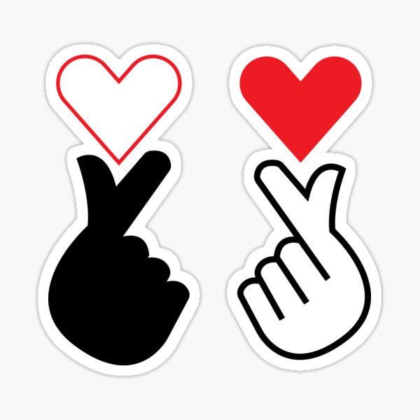 Doigt coréen, Coeur de doigt coréen Sticker