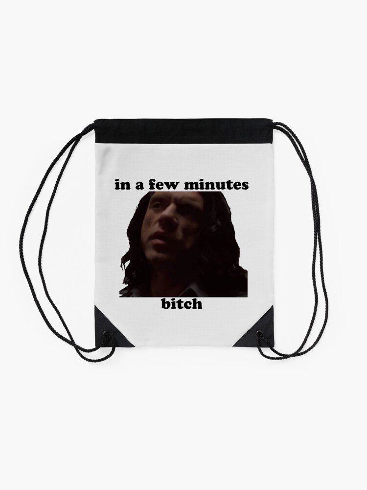 Alternate view of In a few minutes The Room Drawstring Bag