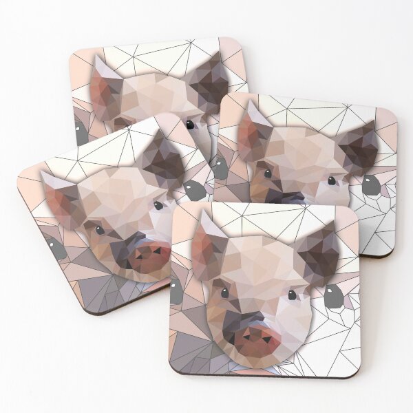 Item preview, Piglet Poly-Background LowPolyArt [LpA] designed and sold by LowPolyArt2020.