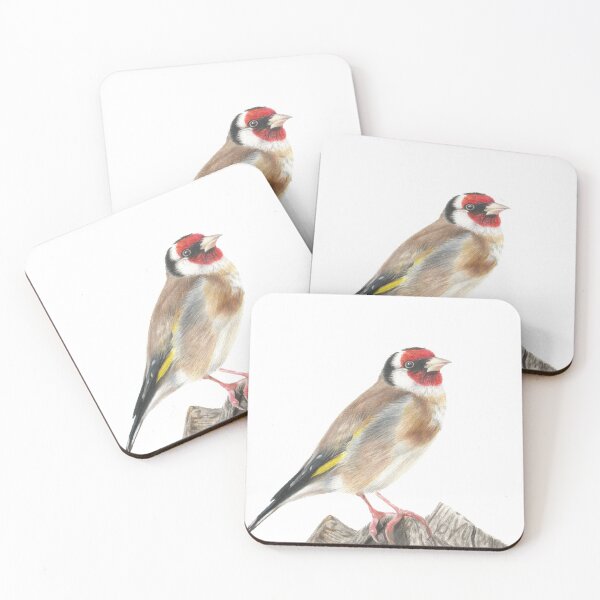 Item preview, Goldfinch Bird pencil drawing designed and sold by rosemarydrawing.