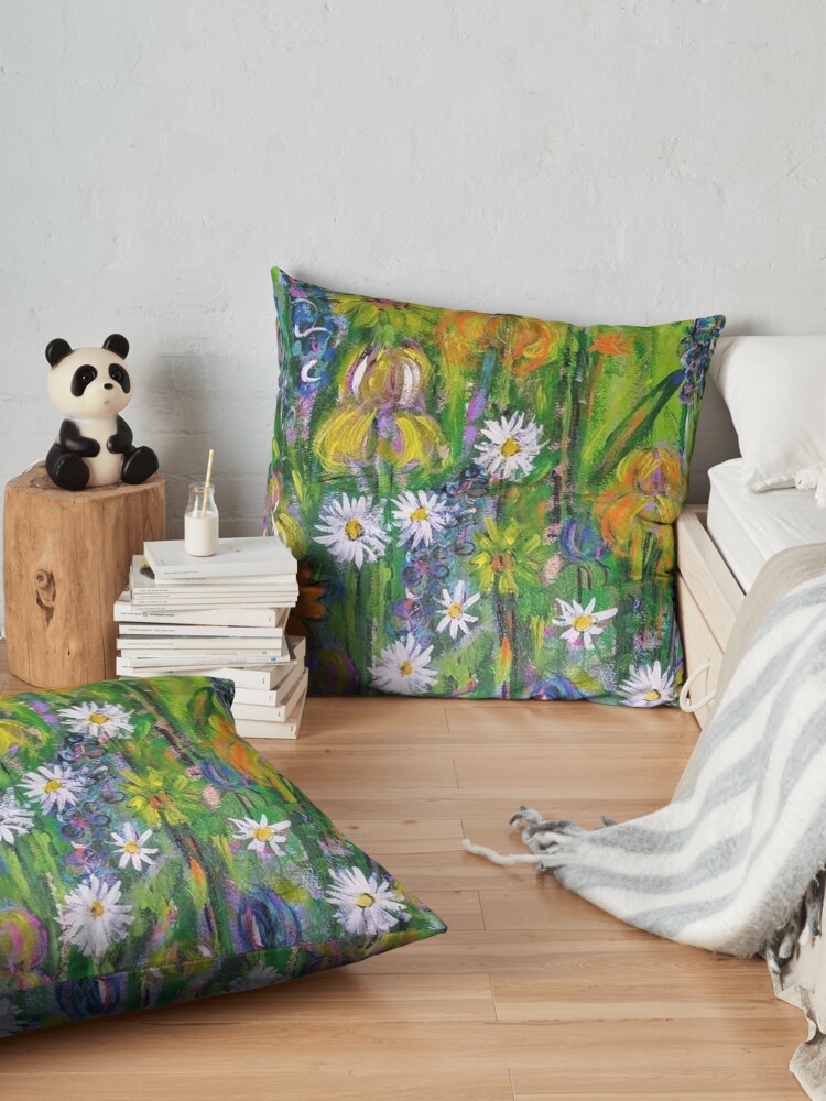 Alternate view of Field of Flowers Floor Pillow