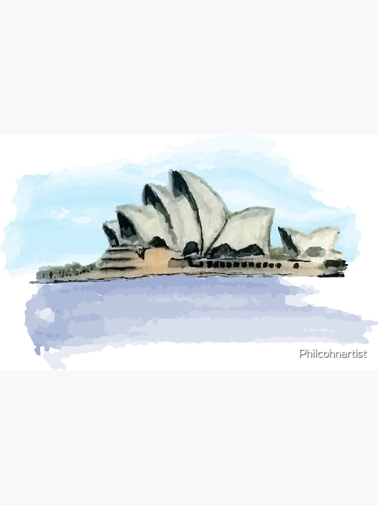 Sydney Opera House Watercolour by Philcohnartist