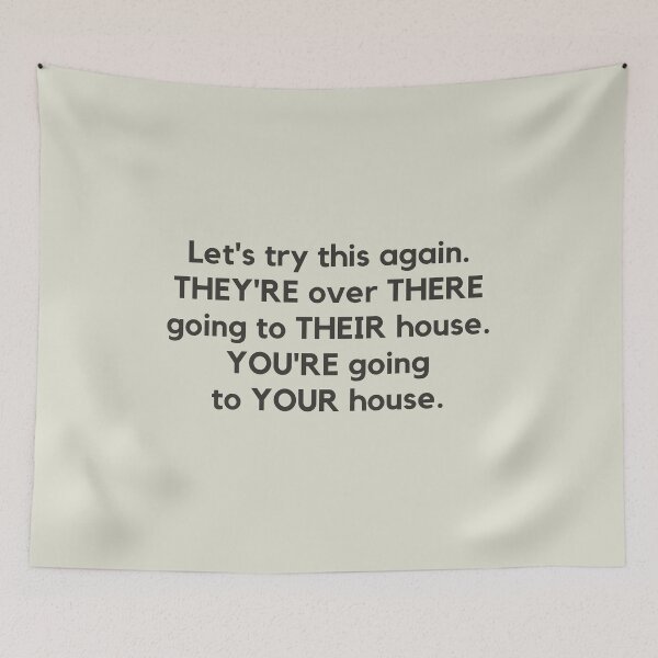 Item preview, They're There Their You're Your - English Grammar Joke designed and sold by heyitsclara.