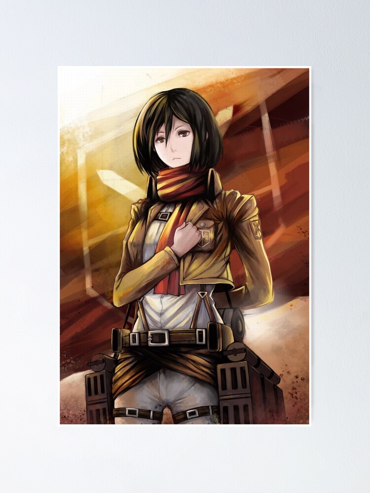 Mikasa Ackerman Shingeki No Kyojin Attack On Titan Poster By Raionha Redbubble