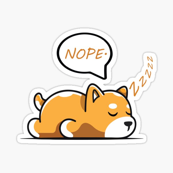 Item preview, Funny Lazy Shiba Inu - Nope - sleepy dog designed and sold by Teepety Shop.