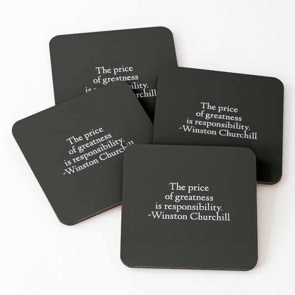 Item preview, Winston Churchill Quote - The Price Of Greatness designed and sold by StoaMart.