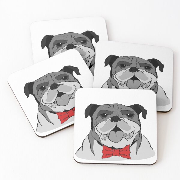 Item preview, English Bulldog Drawing with bow tie designed and sold by Jelisandie.