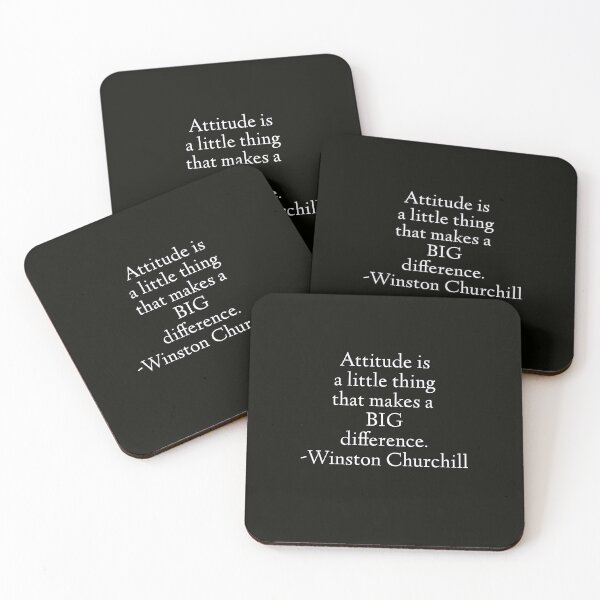 Item preview, Winston Churchill Quote - Attitude Is A Little Thing That Makes A BIG Differance designed and sold by StoaMart.