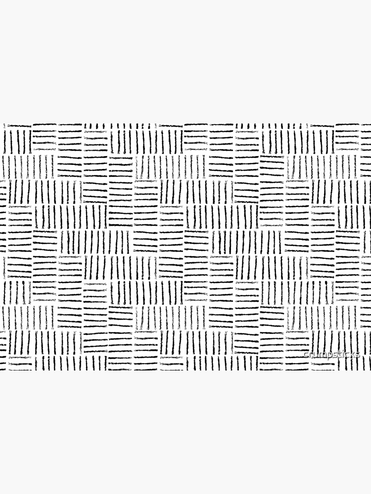 Thumbnail 6 of 6, Bath Mat, String Herringbone - Black on white designed and sold by crumpsticks.