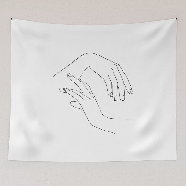 Item preview, Hands line drawing illustration - Xara designed and sold by TheColourStudy.