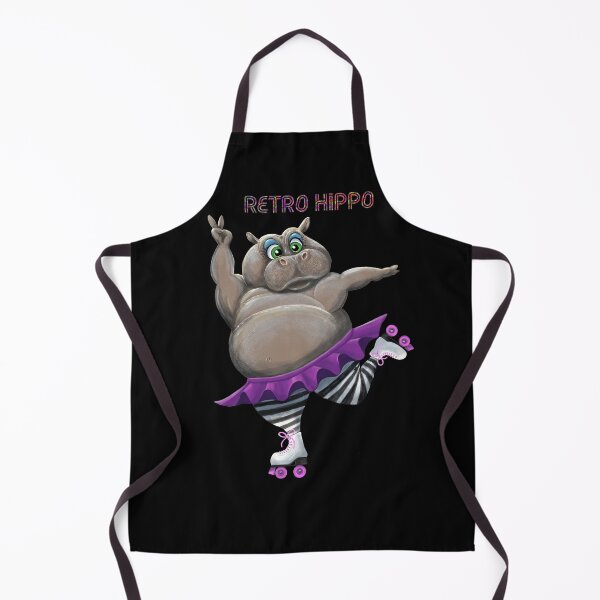 Item preview, Roller Skating Retro Hippo designed and sold by Zurickdesigns.