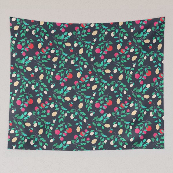 Item preview, Orange And Lemon Pattern Dark Pink-Red Edition designed and sold by tomkaanna.