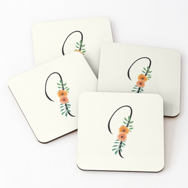Item preview, I Floral Monogram with Anemones | Letter I designed and sold by louellawanders.