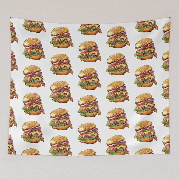 Item preview, Burger hand drawn  designed and sold by TattooWorker.
