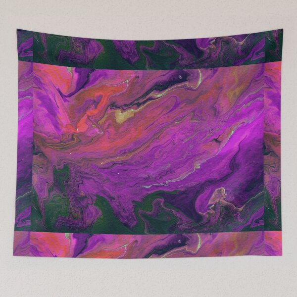 Item preview, Purple Ocean Marble art Fluid art  designed and sold by xalexiart.