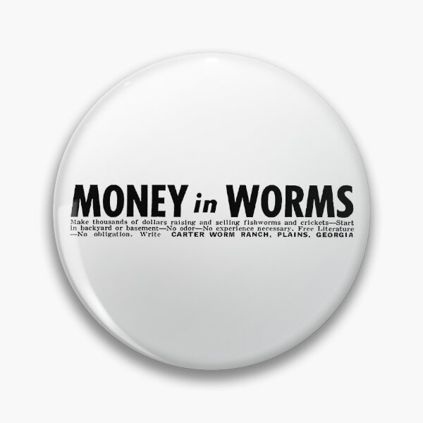 Item preview, MONEY IN WORMS designed and sold by ThrowbackAds.