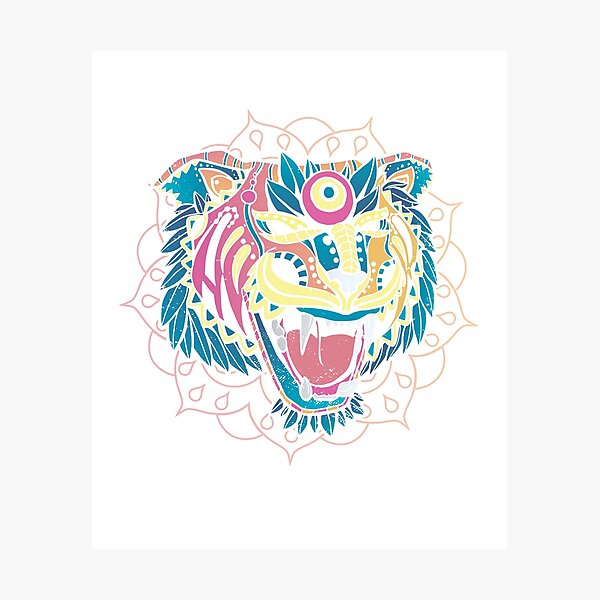 Artikelvorschau, Bunter Tiger entworfen und verkauft von Jannisdesign.