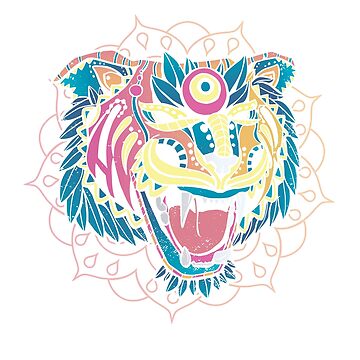Artwork thumbnail, Colorful tiger by Jannisdesign