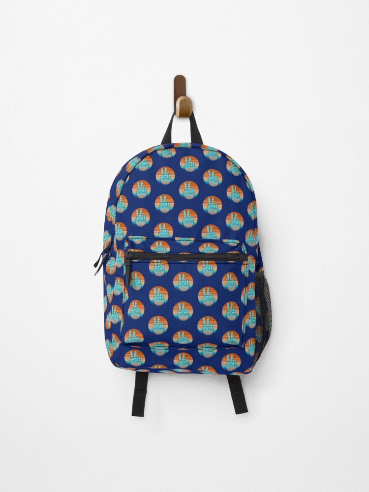 Thumbnail 1 of 3, Backpack, Peace Sign Vintage Sunset designed and sold by RosieRiggs.