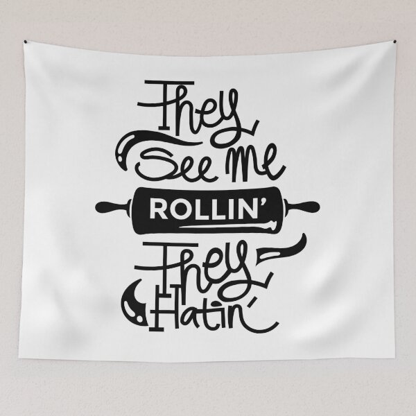 Item preview, They See Me Rollin They Hatin Funny Baking Pun designed and sold by CrystalCrush.