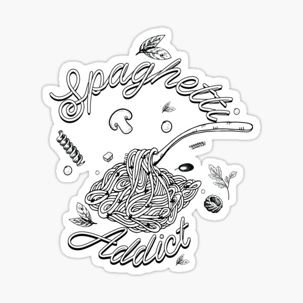 Spaghetti Addict Sticker