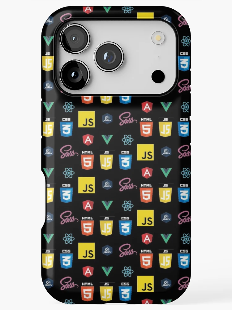 Thumbnail 1 of 4, iPhone Case, Black Frontend Developer Programming Language Design designed and sold by codingpotato.