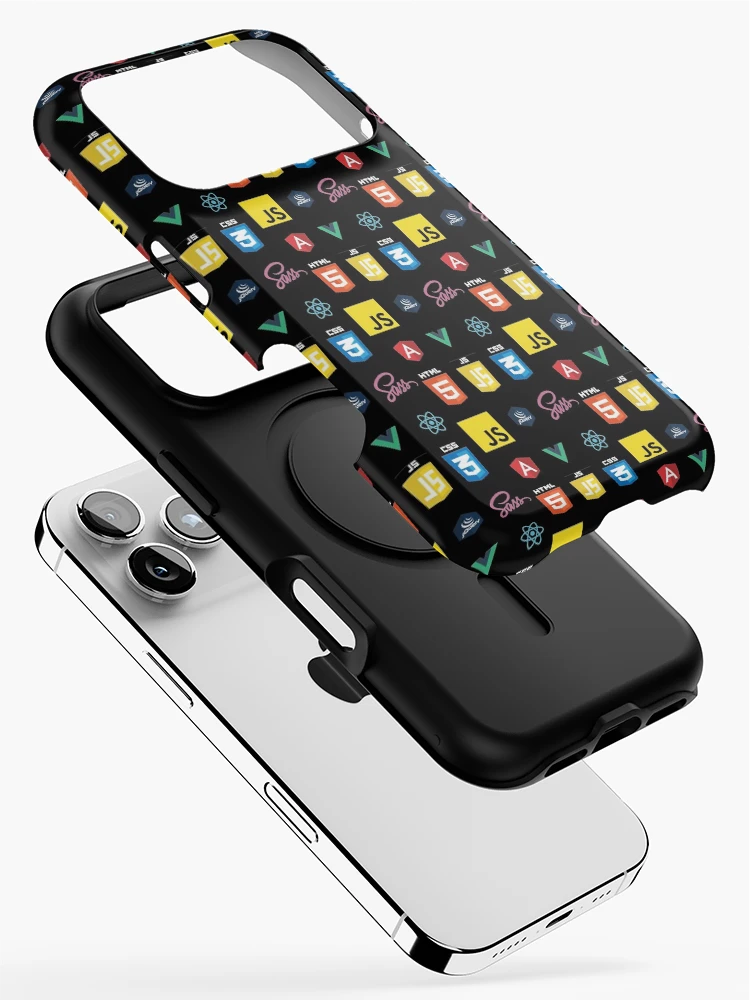 Thumbnail 2 of 4, iPhone Case, Black Frontend Developer Programming Language Design designed and sold by codingpotato.