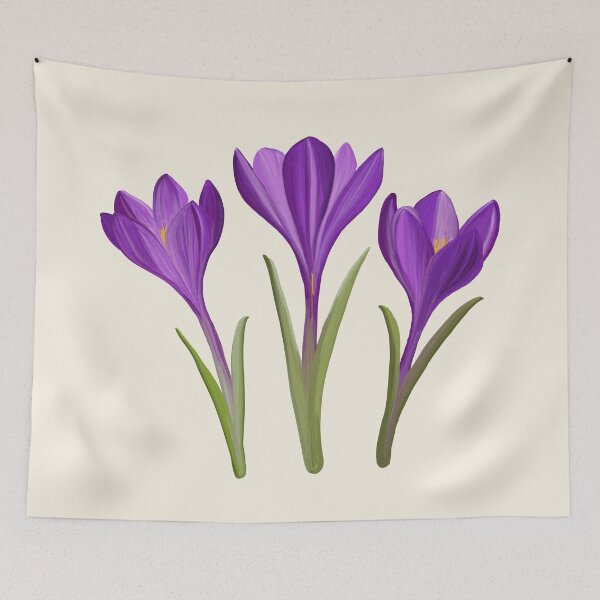 Item preview, Crocus painted flowers in spring designed and sold by EngineerGoC.