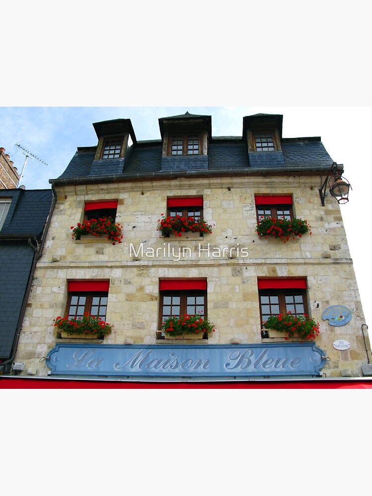 "La Maison Bleue Honfleur, France" Sticker for Sale by blossom