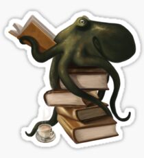 Well-Read Octopus Sticker