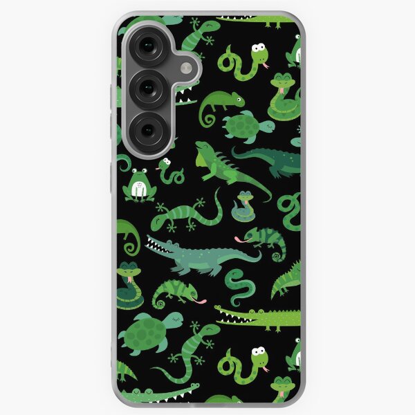 Green Reptile Animals Black Pattern Samsung Galaxy Soft Case