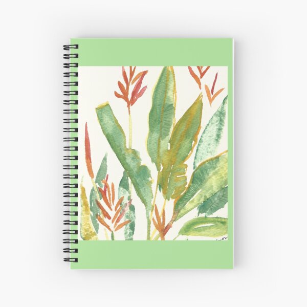 SOFT GREEN LEAF SANTUARY Spiral Notebook