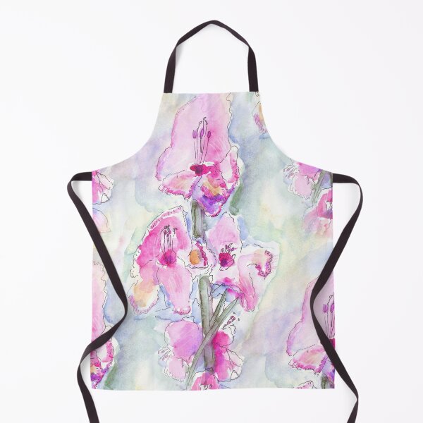 Item preview, Pink Gladioli Flowers in Watercolour designed and sold by Clare Walker.