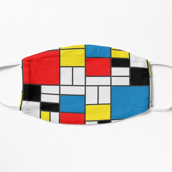 Masque cloth face Mondrian peinture Masque sans plis