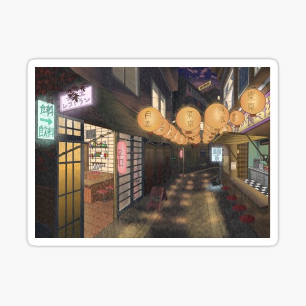 Item preview, Raining in the Backstreets of Tokyo designed and sold by -pebby-.