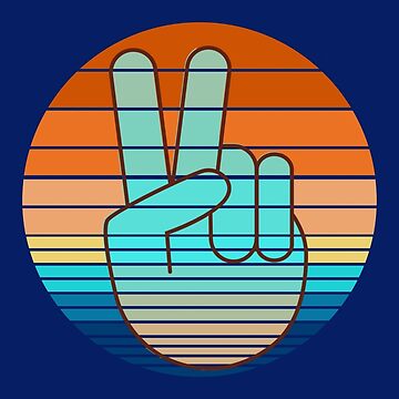 Artwork thumbnail, Peace Sign Vintage Sunset by RosieRiggs