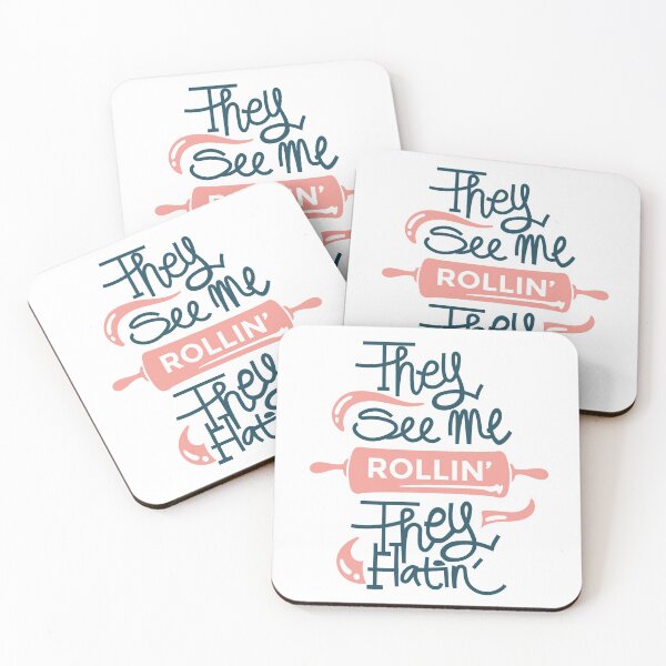 Item preview, They See Me Rollin They Hatin Funny Baking Pun designed and sold by CrystalCrush.