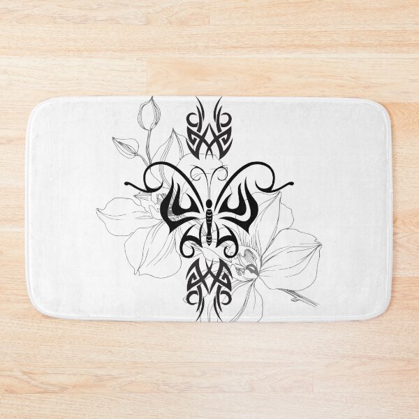 Item preview, Butterfly Flower Black designed and sold by kyds.