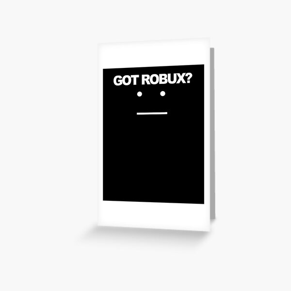 Cartes De Vœux Sur Le Theme Robux Redbubble - acheter des robux moins cher