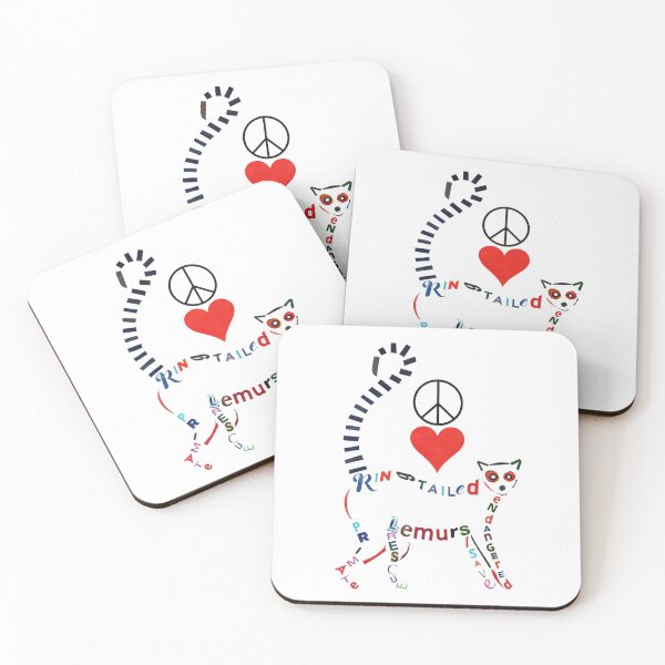 Item preview, Peace, Love, Ringtailed Lemurs designed and sold by barblarue.
