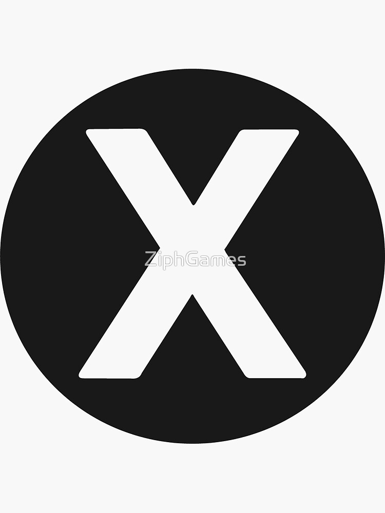 Letter X White Sticker For Sale By Ziphgames Redbubble