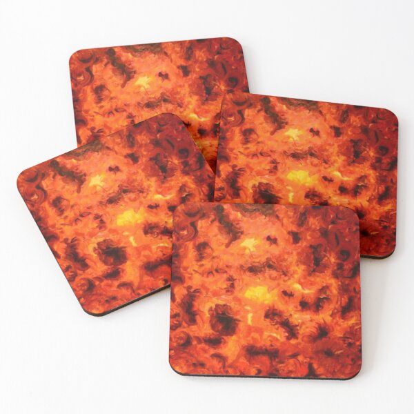Item preview, abstract painting of rays of sun looking like flames designed and sold by conceptDVS.