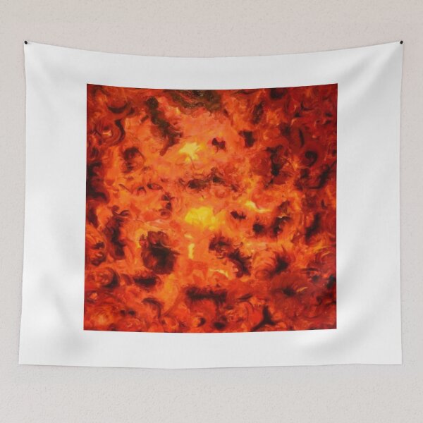Item preview, abstract painting of rays of sun looking like flames designed and sold by conceptDVS.